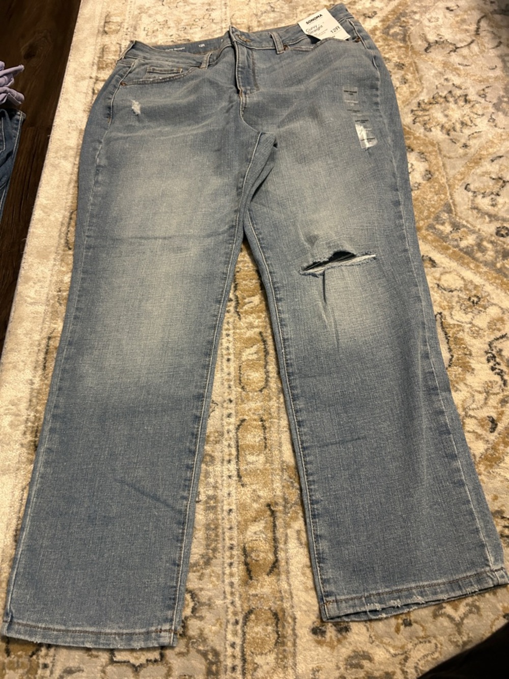Sonoma Light Blue Curvy Straight Jeans